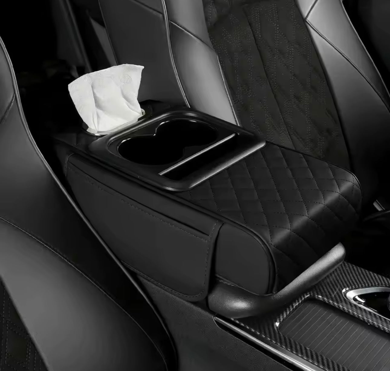 Car Armrest Storage Box Cushion